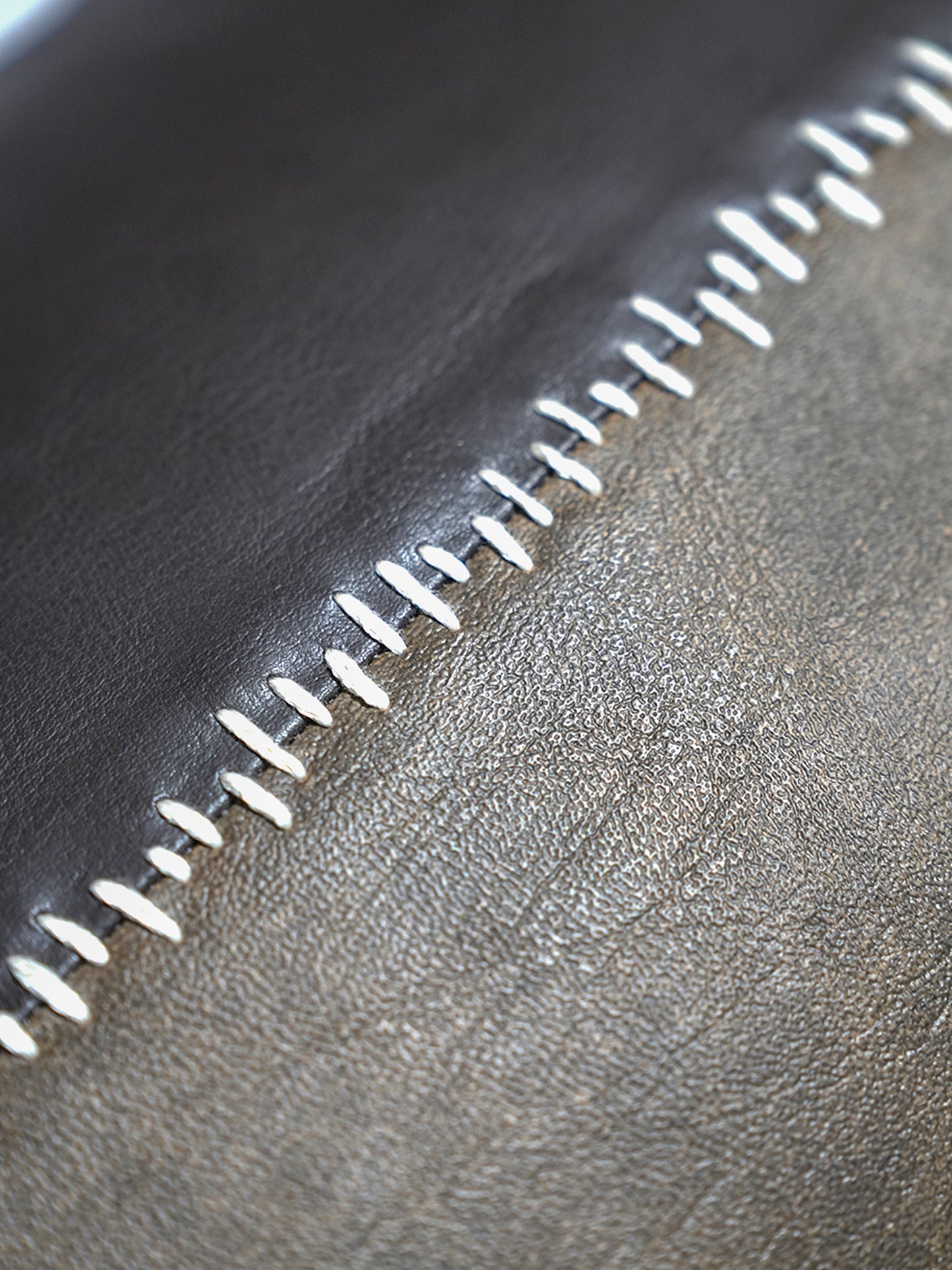 Brown Hand Embroidered | 12 x 22 inch Leather Cushion Cover