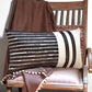 Brown & White Embroidered | 12 x 22 inch Rectangular Cushion Cover