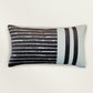 Brown & White Embroidered | 12 x 22 inch Rectangular Cushion Cover