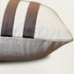 Brown & White Embroidered | 12 x 22 inch Rectangular Cushion Cover