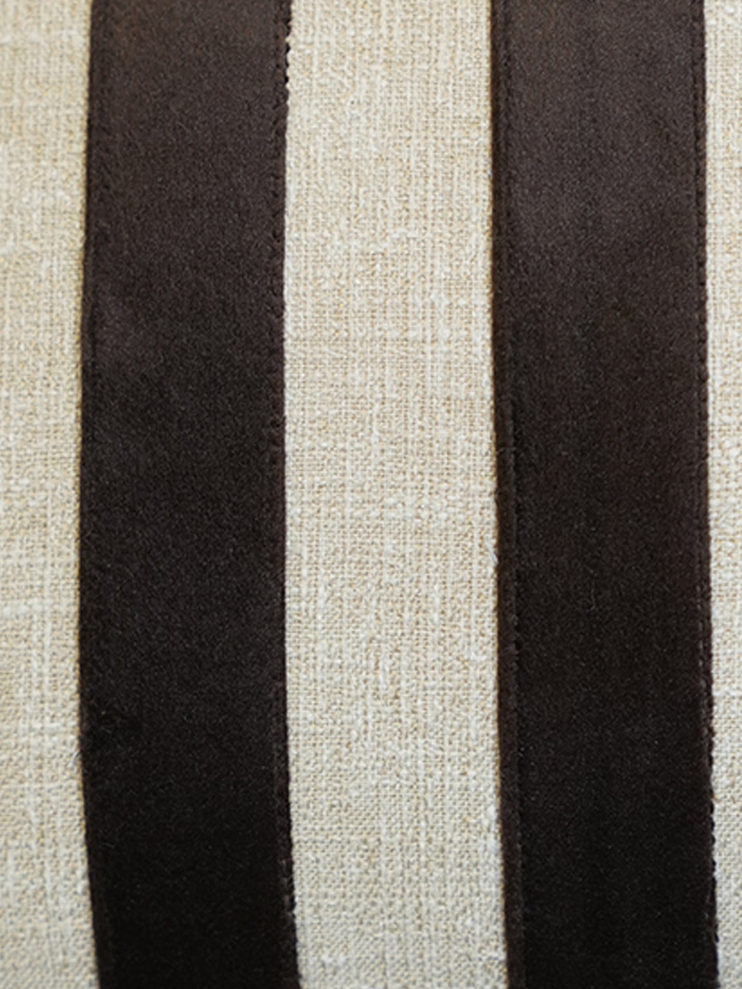 Brown & White Embroidered | 12 x 22 inch Rectangular Cushion Cover