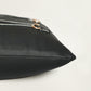 Leather Buckle Detail | 12 x 22 Black Cushion Cover