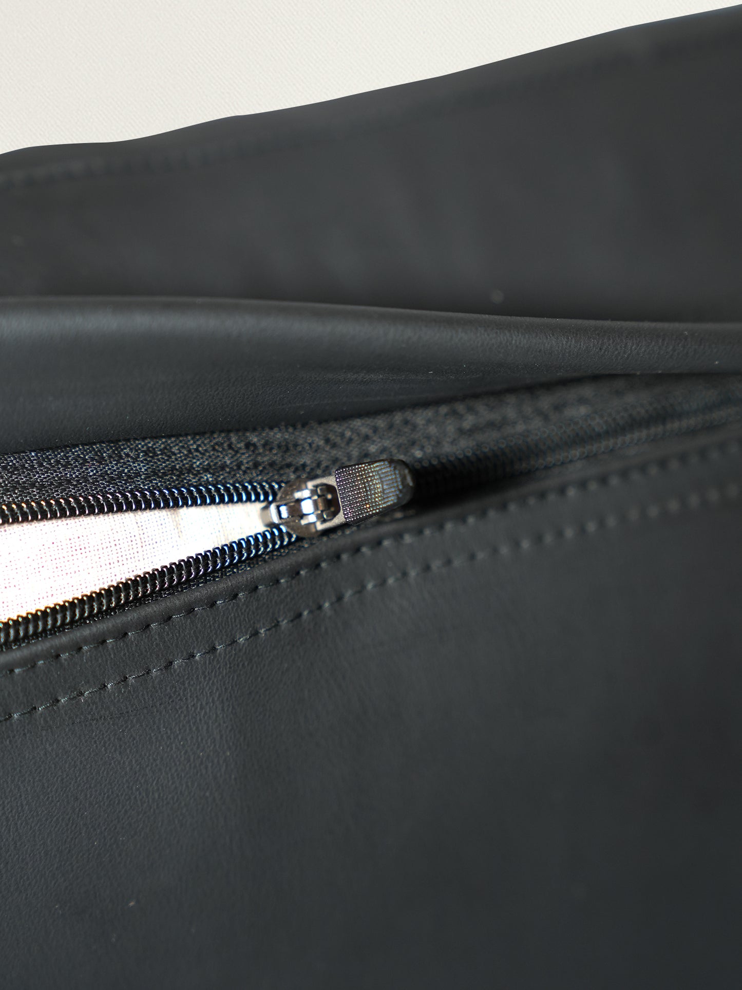 Leather Buckle Detail | 12 x 22 Black Cushion Cover