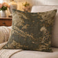 Rustic Embroidered 16 x 16 inch Linen Cushion Cover