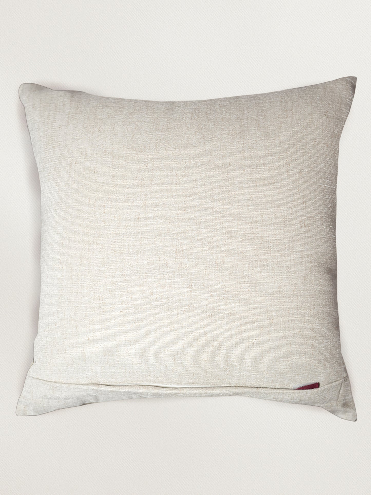 Rustic Embroidered 16 x 16 inch Linen Cushion Cover