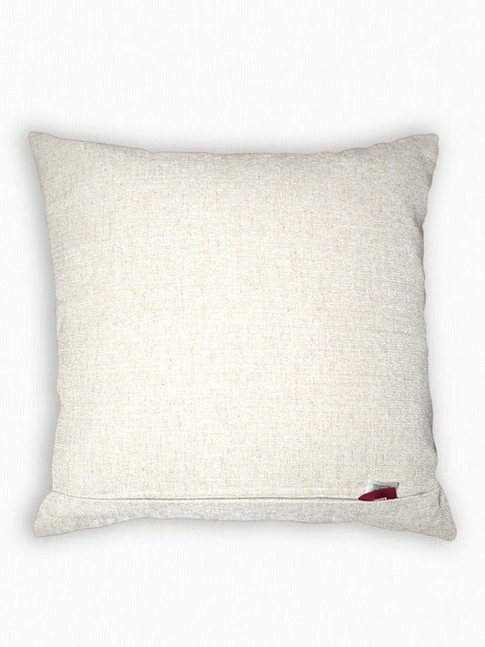 Abstract Printed & Embroidered | 16 x 16 inch Linen Cushion Cover