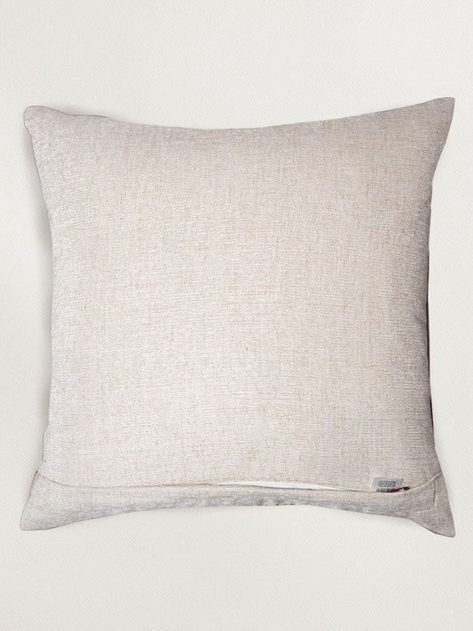 Textured Embroidered 16 x 16 inch | Linen Cushion Cover