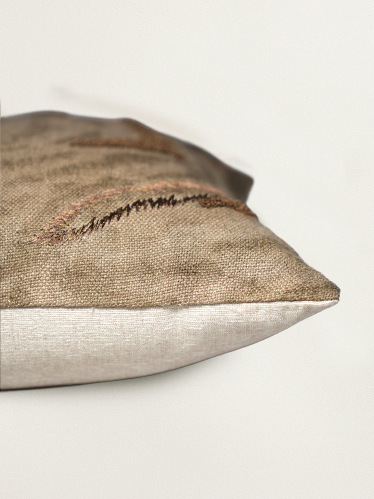 Textured Embroidered 16 x 16 inch | Linen Cushion Cover