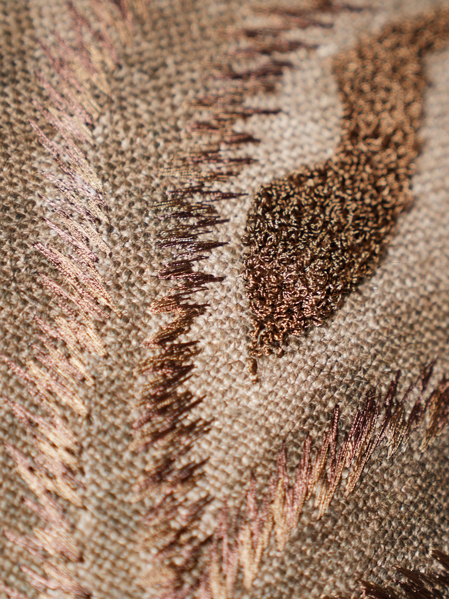 Textured Embroidered 16 x 16 inch | Linen Cushion Cover