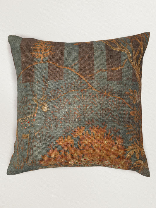 Forest Scene Printed | 16 x 16 inch Linen Cushion Cover