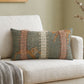 Applique Embroidered | 12 x 22 inch Linen Cushion Cover