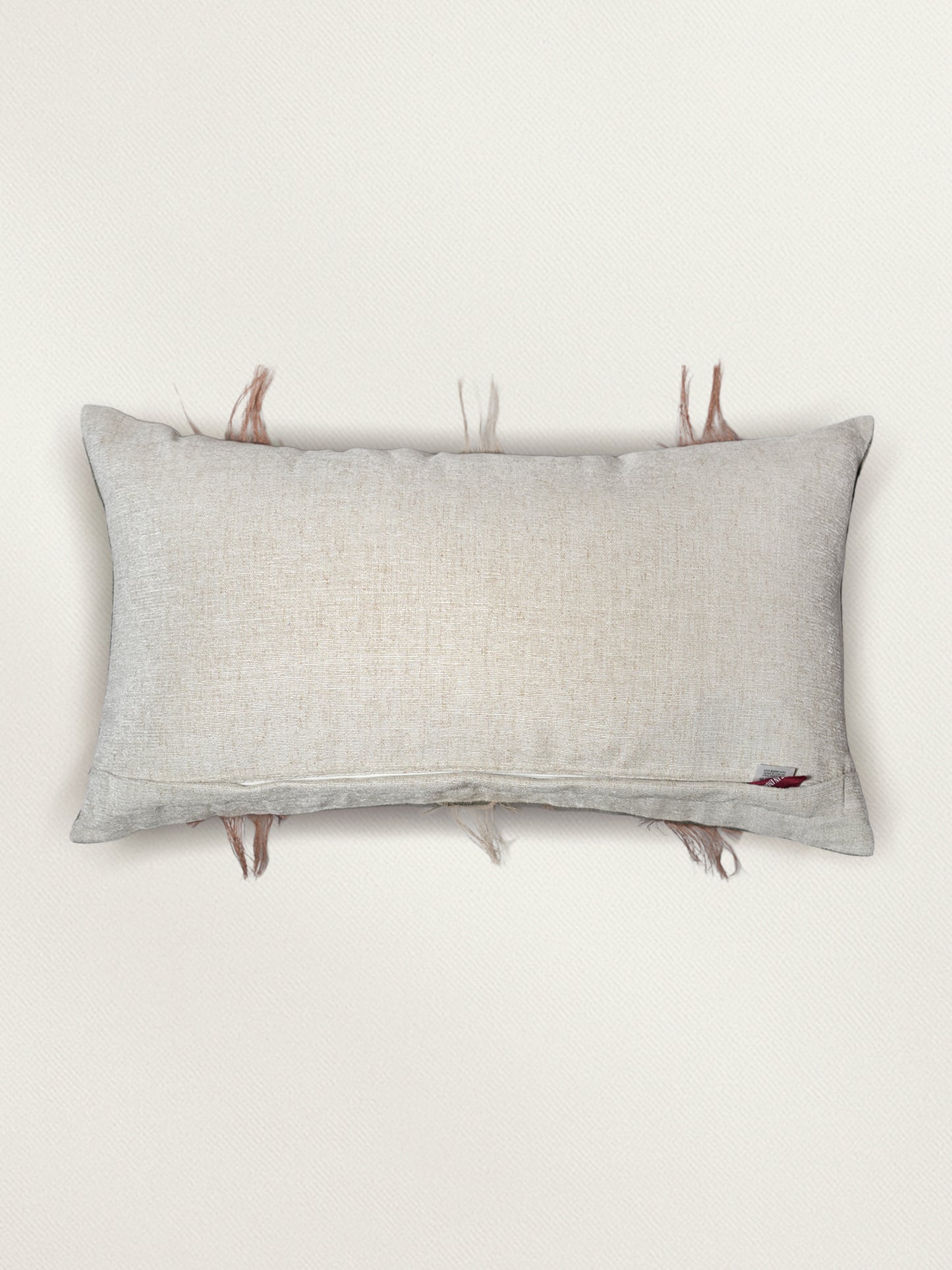 Applique Embroidered | 12 x 22 inch Linen Cushion Cover