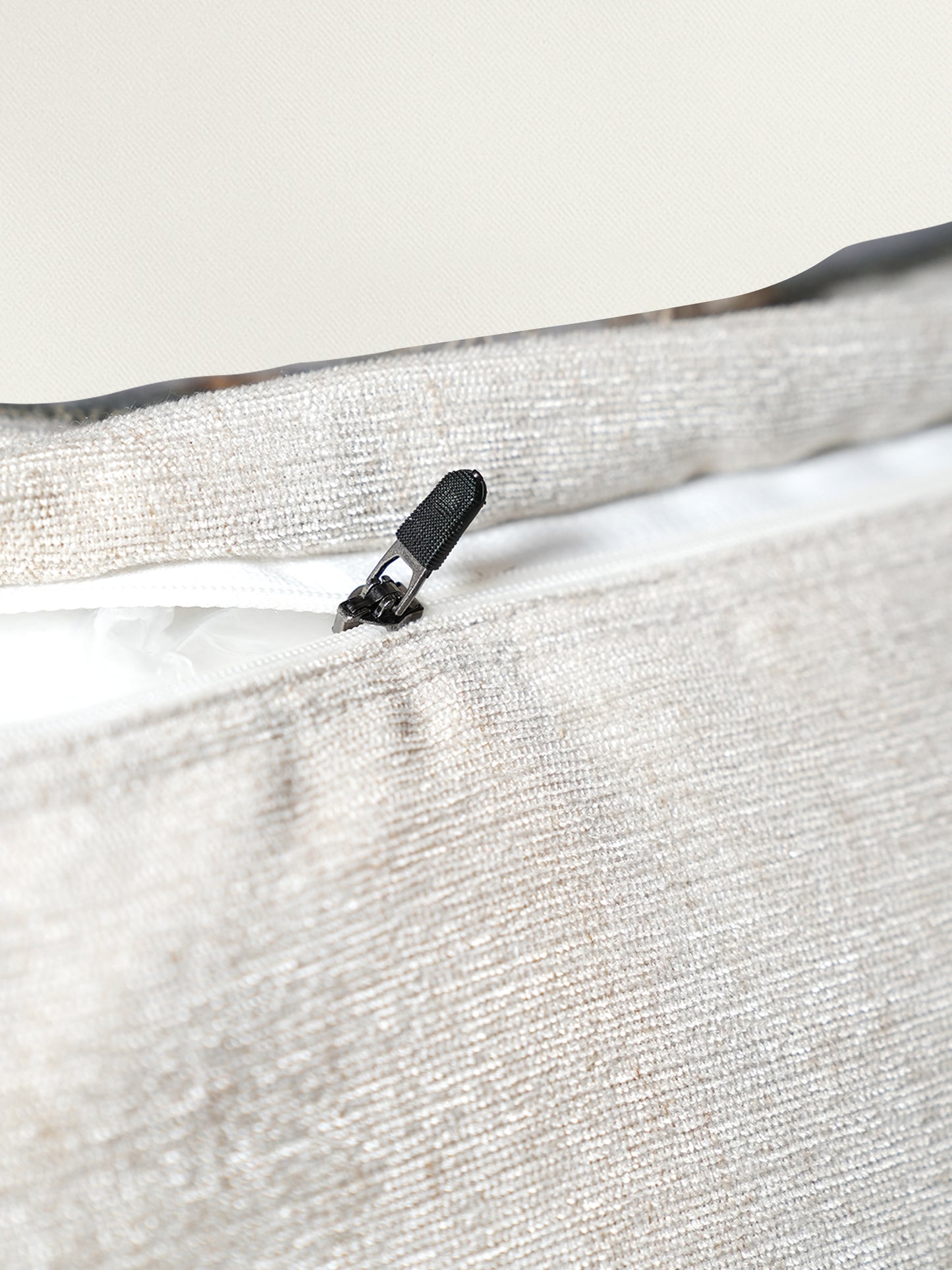 Applique Embroidered | 12 x 22 inch Linen Cushion Cover