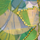 Striped & Floral Reversible | 16 x 16 inch | Spring Summer Cushion Cover