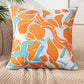 Orange & Blue Abstract Reversible | 16 x 16 inch | Spring Summer Cushion Cover