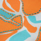 Orange & Blue Abstract Reversible | 16 x 16 inch | Spring Summer Cushion Cover