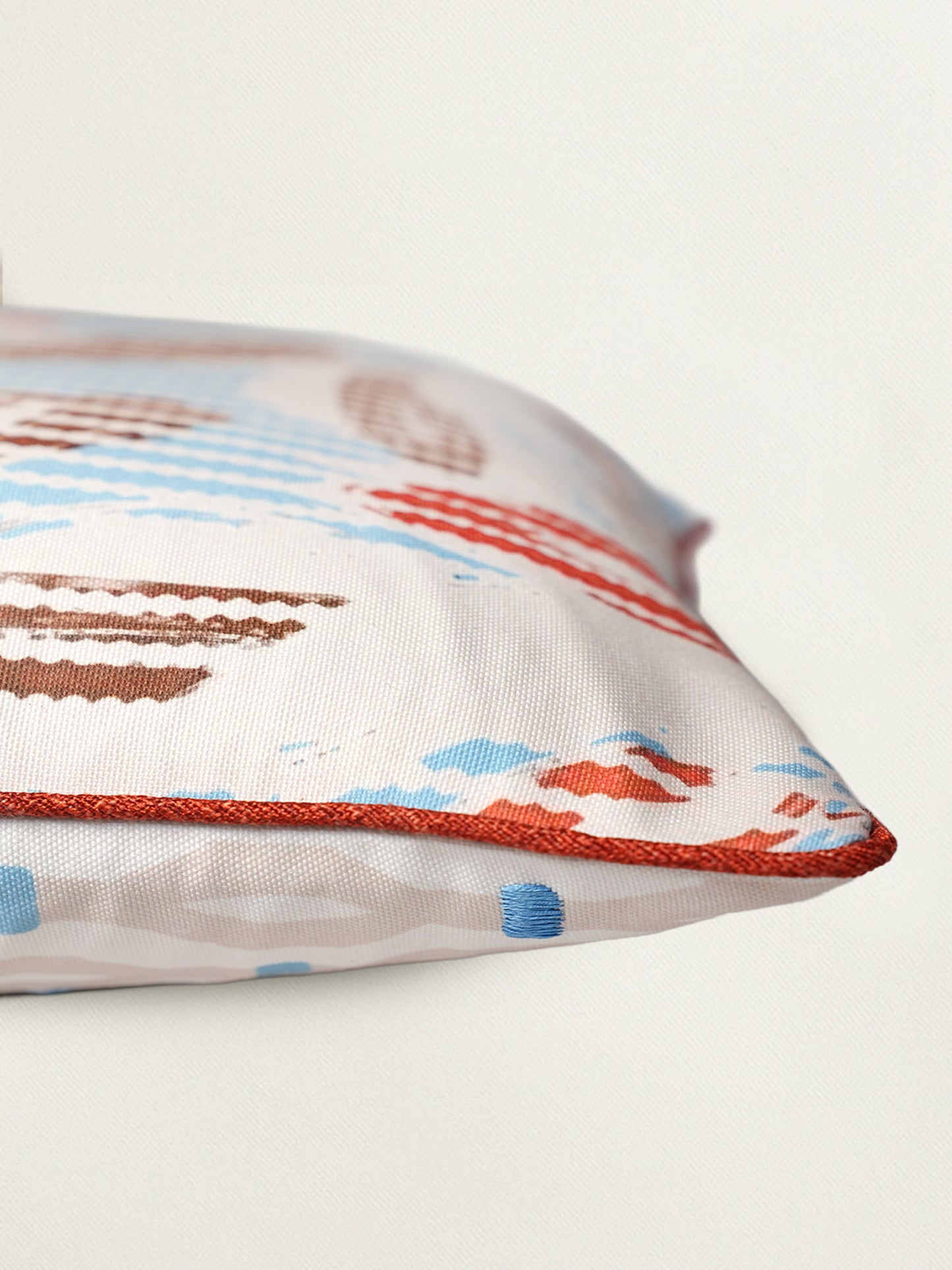 Floral Embroidered & Printed Reversible 16 x 16 inch | Spring Summer Cushion Cover