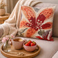Floral Embroidered and Printed Reversible | 16 x 16 inch | Spring Summer Cushion Cover