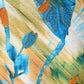 Blue Leaf Printed & Embroidered Reversible |16 x 16 inch| Spring Summer Cushion Cover