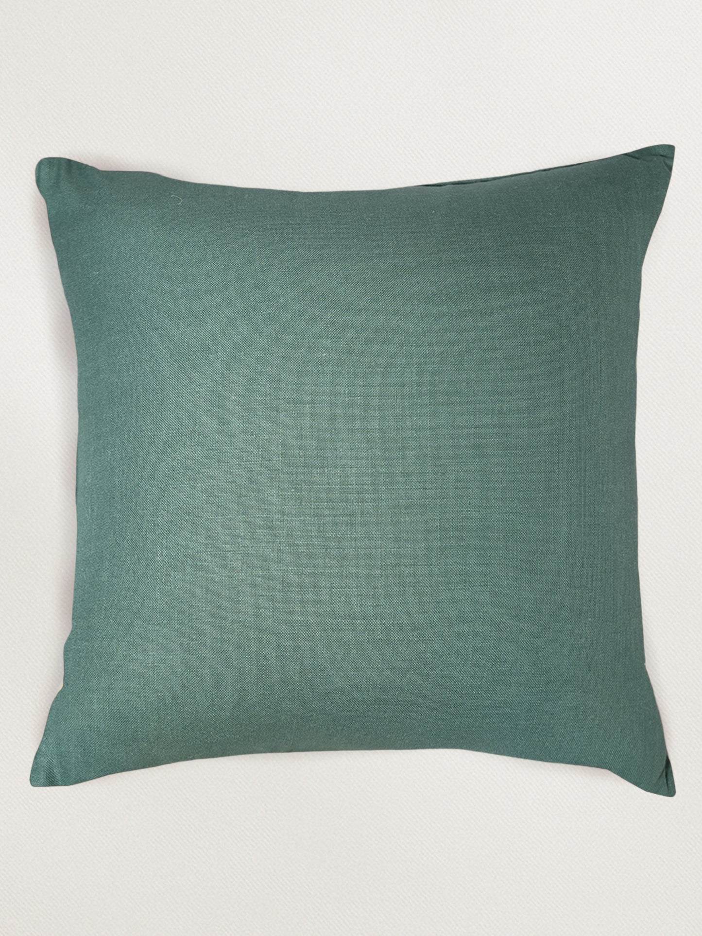 Floral Printed & Embroidered Reversible |16 x 16| Spring Summer Cushion Cover