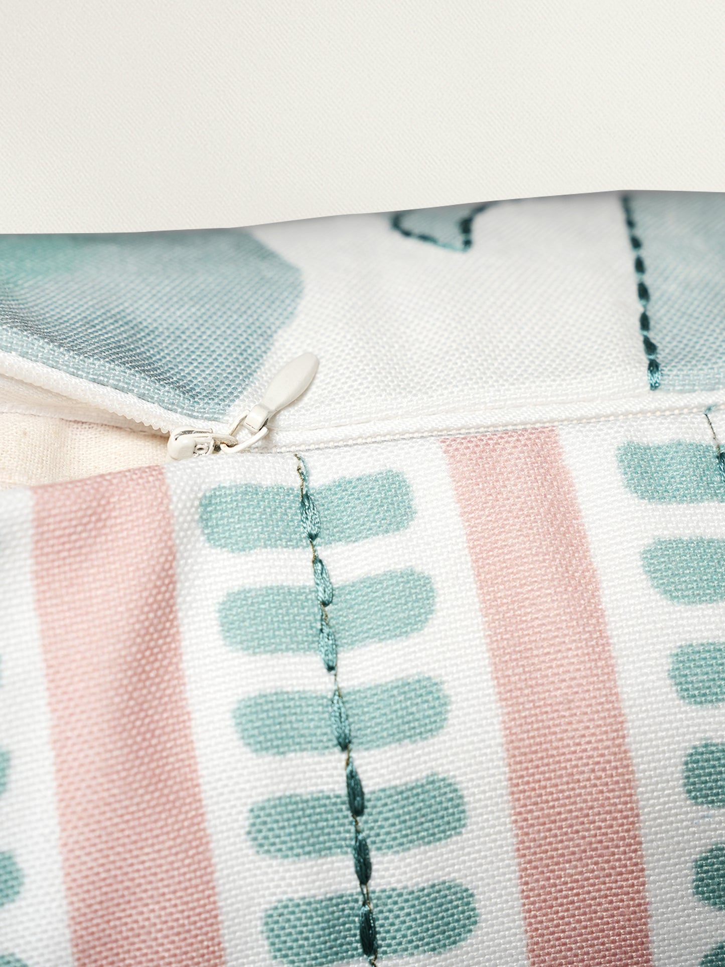 Green Reversible Printed | 16 x 16 inch| Spring Summer Cushion Cover