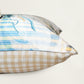 Blue & Beige Floral Printed Reversible | 16 x 16 inch| Spring Summer Cushion Cover