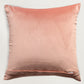 Pink Hand Embroidered 16 x 16 inch | Velvet Cushion Cover