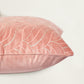 Pink Hand Embroidered 16 x 16 inch | Velvet Cushion Cover