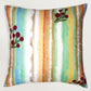 Floral Hand Embroidered Reversible | 16 x 16 inch | Spring Summer Cushion Cover