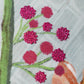 Floral Hand Embroidered Reversible | 16 x 16 inch | Spring Summer Cushion Cover