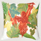 Leaf Embroidered Taka Reversible| 16 x 16 inch | Spring Summer Cushion Cover