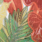 Leaf Embroidered Taka Reversible| 16 x 16 inch | Spring Summer Cushion Cover