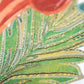 Leaf Embroidered Taka Reversible| 16 x 16 inch | Spring Summer Cushion Cover