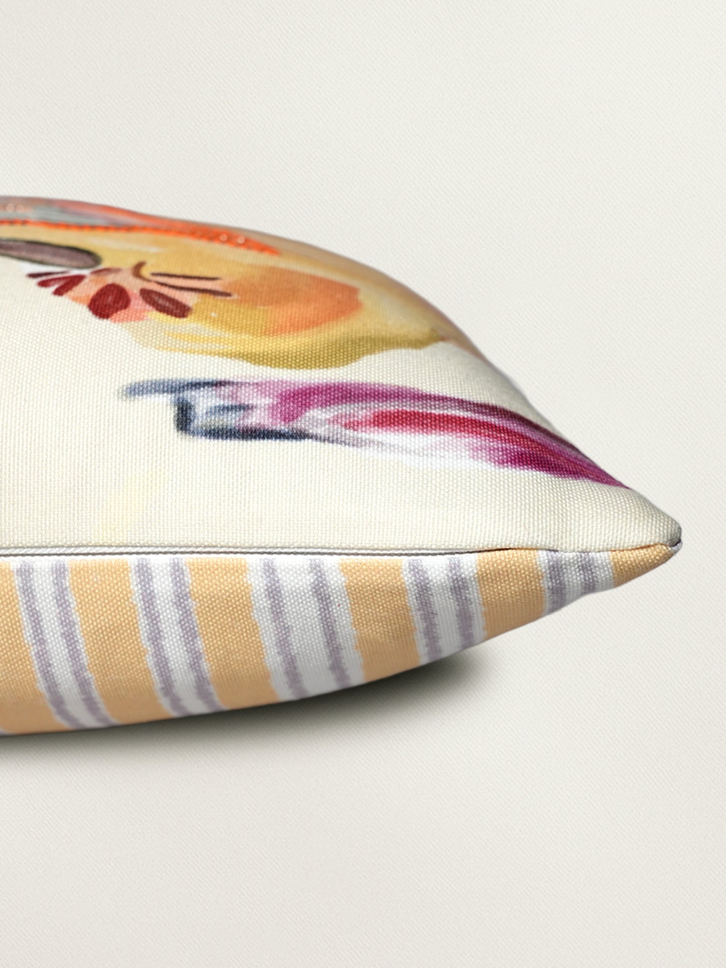 Floral Embroidered  Reversible | 12 x 22 inch | Spring Summer Cushion Cover