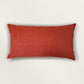 Leaf Printed Red & Green | 12 x 22 inch | Spring Summer Cushion Cover