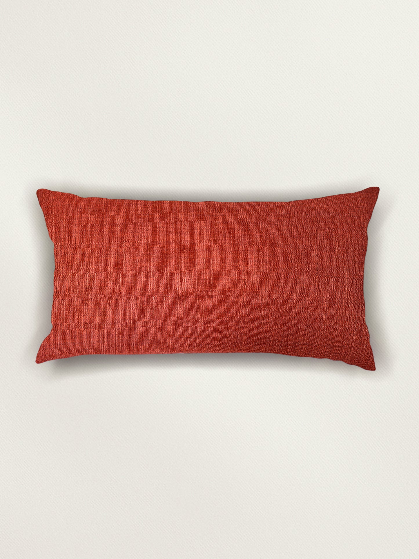 Leaf Printed Red & Green | 12 x 22 inch | Spring Summer Cushion Cover