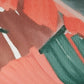 Leaf Printed Red & Green | 12 x 22 inch | Spring Summer Cushion Cover