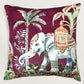 Motif Embroidered & Printed 16 x 16 inch | Velvet Cushion Cover