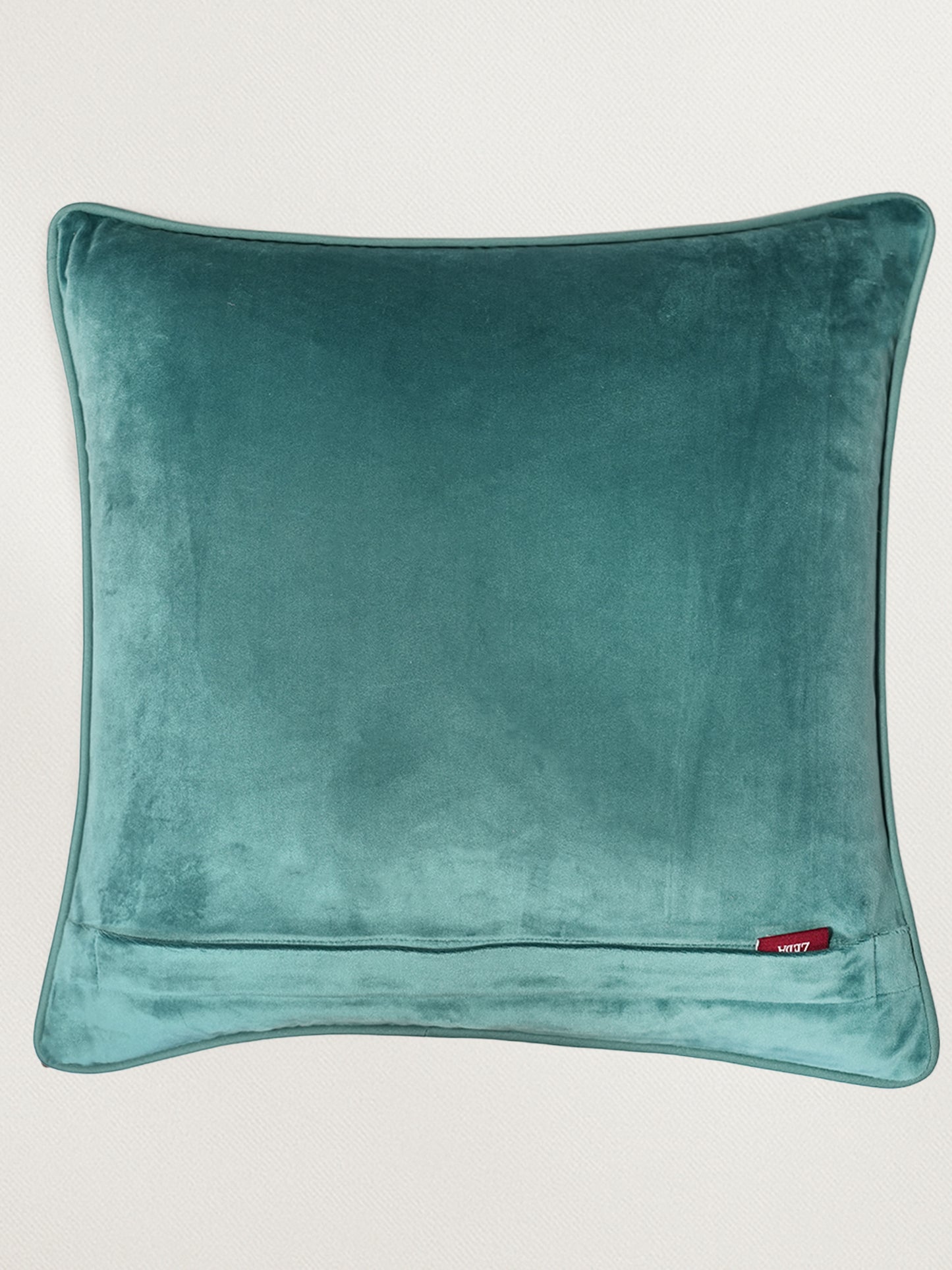 Floral Hand Embroidered & Printed | 16 x 16 inch Velvet Cushion Cover