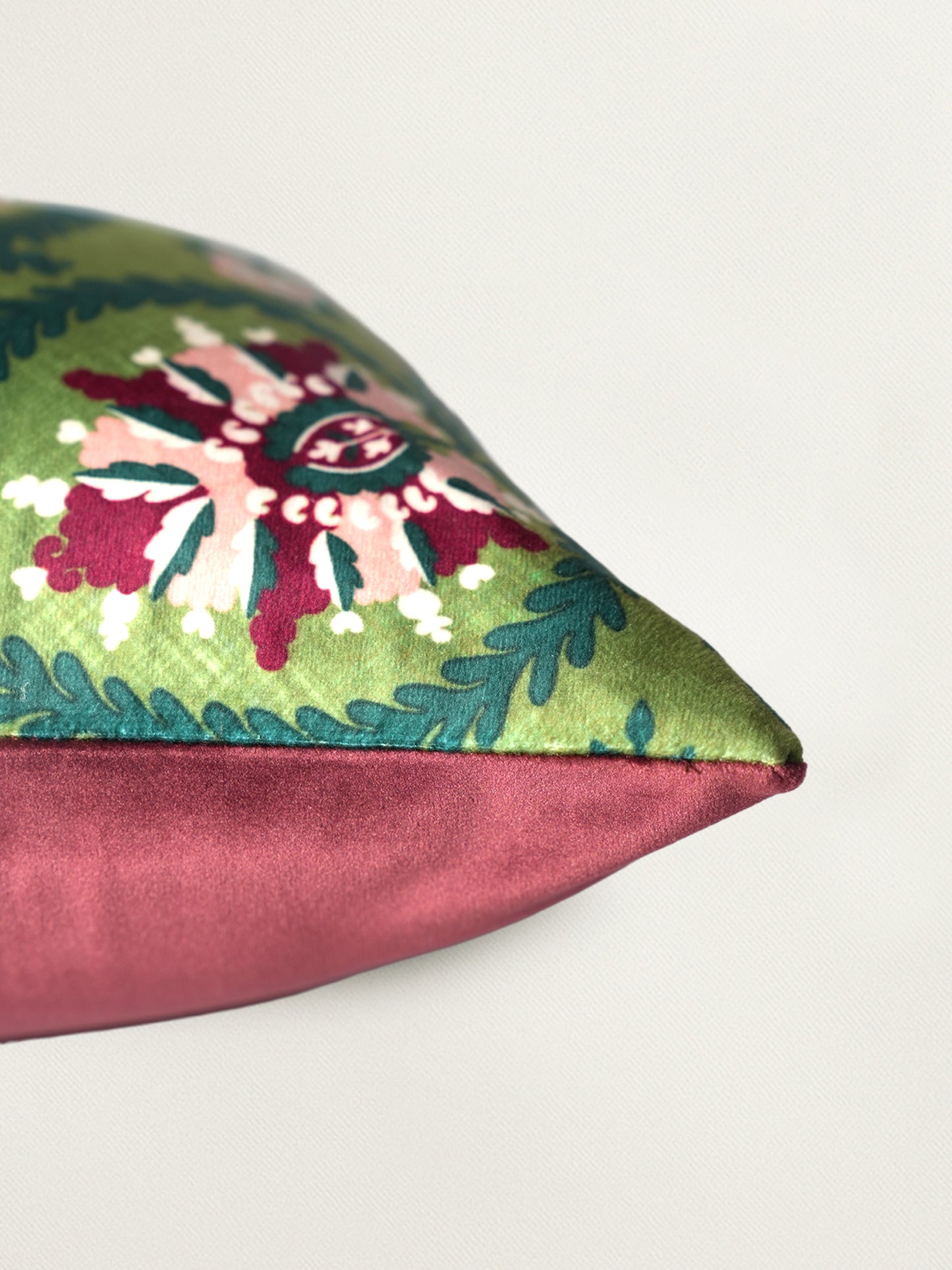 Paisley Embroidered & Printed | 12 x 22 inch Velvet Cushion Cover