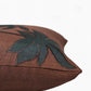 Brown Palm Tree Embroidered | 16 x 16 inch Polycotton Cushion Cover