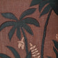 Brown Palm Tree Embroidered | 16 x 16 inch Polycotton Cushion Cover