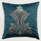Hand Embroidered Velvet 18 x 18 inch | Peacock Green Cushion Cover