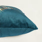 Hand Embroidered Velvet 18 x 18 inch | Peacock Green Cushion Cover