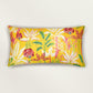 Abstract Floral Embroidered & Printed 12 x 22 inch | Linen Cushion Cover