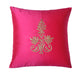 Cushion Cover for Sofa, Bed Polyester Motif Embroidery | Pink - 16x16in(40x40cm) (Pack of 1)