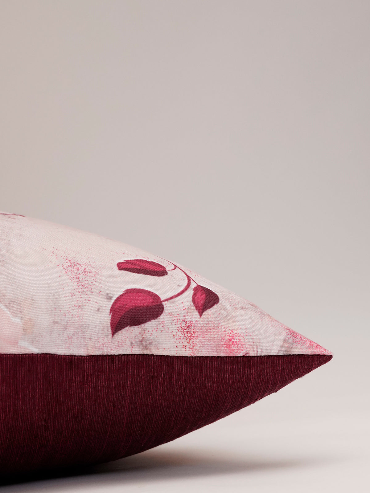 Cushion Cover Polycanvas Digital Printed Floral Pink - 16" X 16"