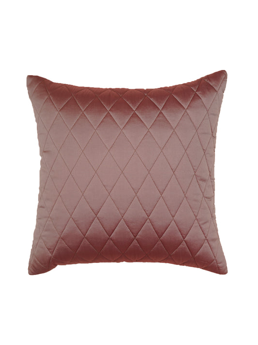 Diamond Quilted | Solid | Rose Pink | 100% Polyester | 16 Inch x 16 Inch | Cushion Cover