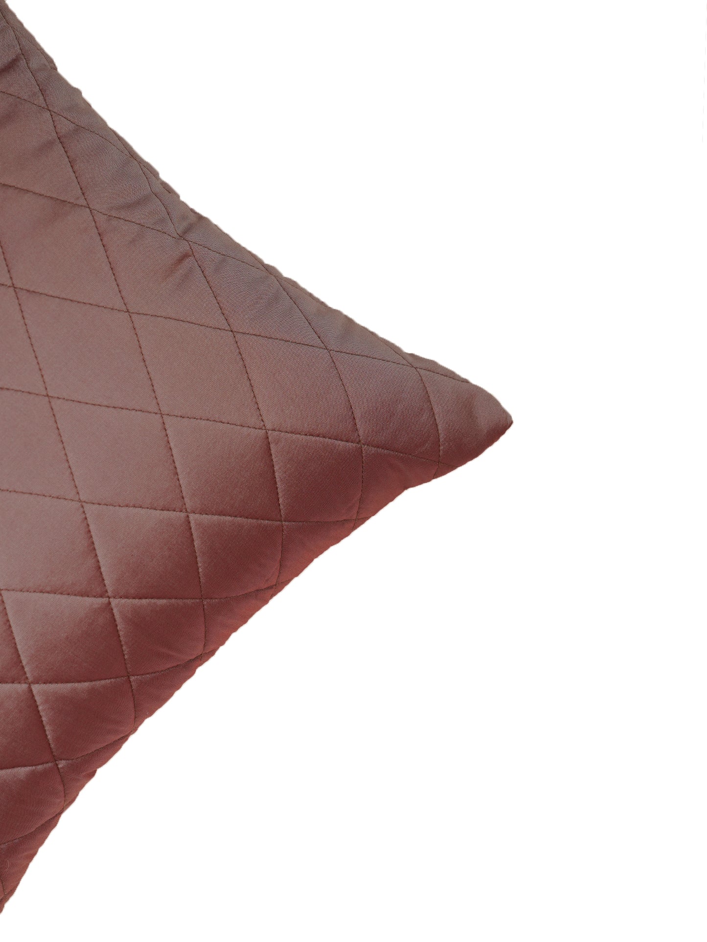 Diamond Quilted | Solid | Rose Pink | 100% Polyester | 16 Inch x 16 Inch | Cushion Cover