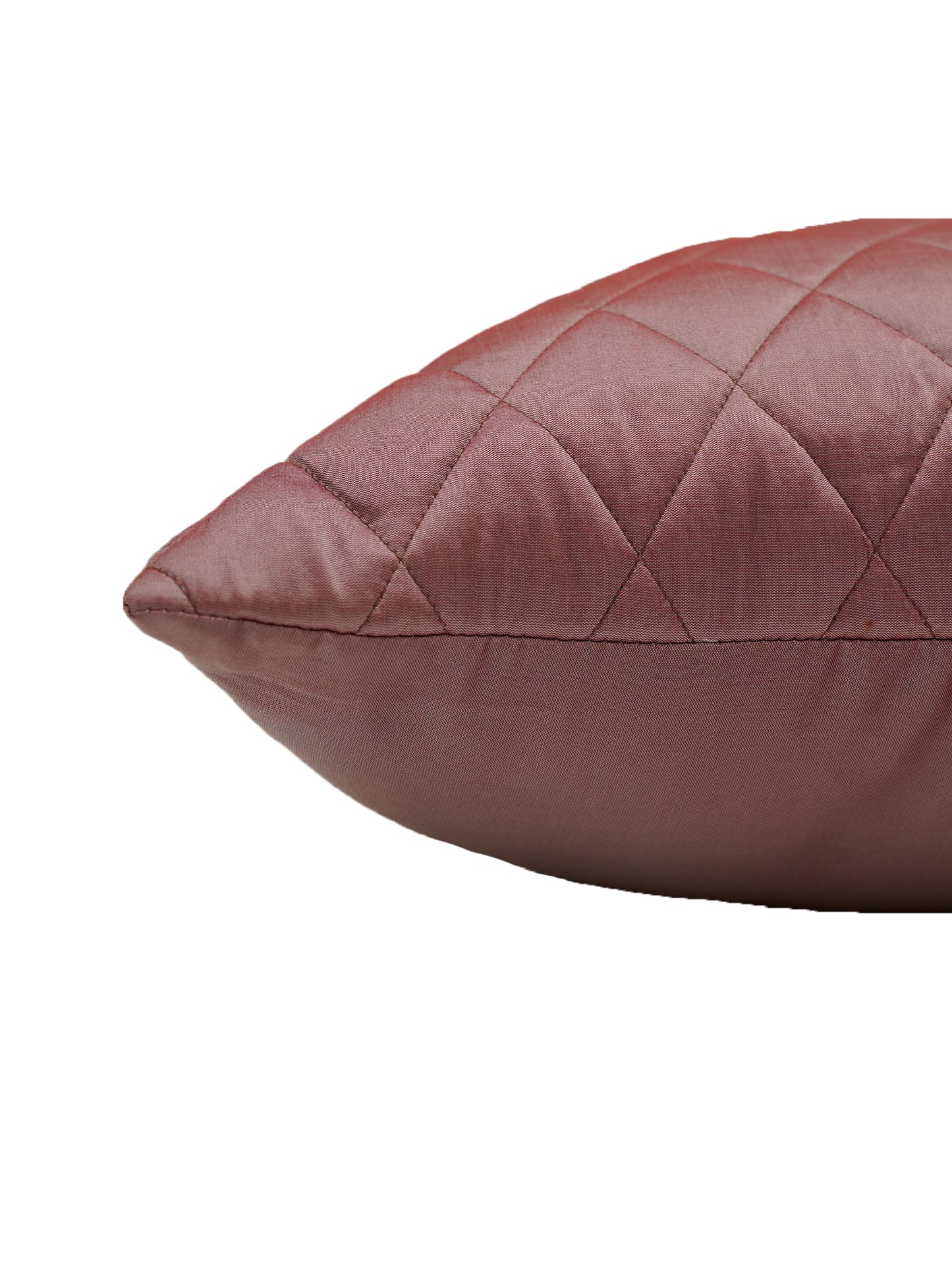 Diamond Quilted | Solid | Rose Pink | 100% Polyester | 16 Inch x 16 Inch | Cushion Cover
